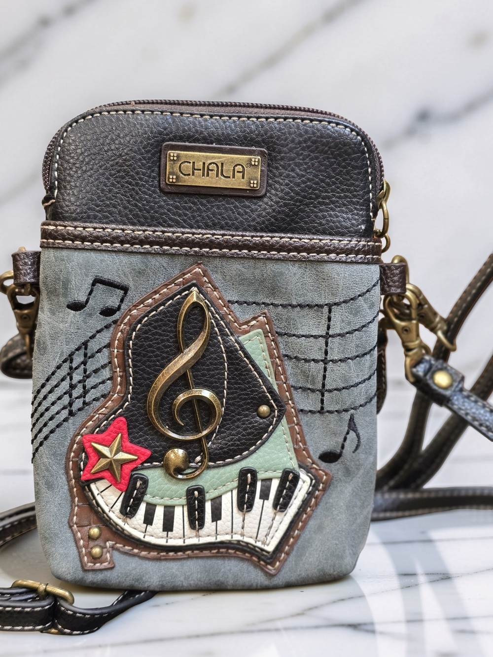 CHALA Piano & Treble Clef Cell Phone Crossbody Bag